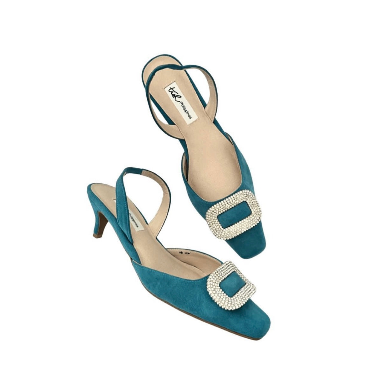 Rhinestone Buckle Slingbacks