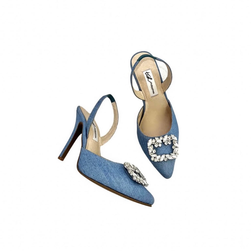 Rhinestone Buckle Slingbacks